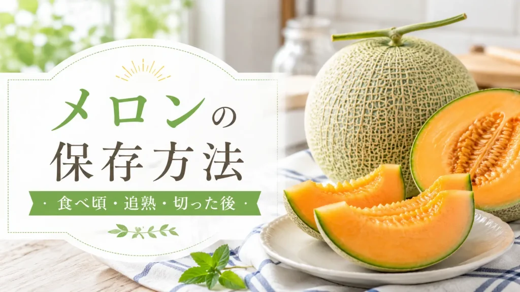 メロンの保存方法と食べ頃の見分け方
